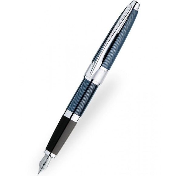 Cross Apogee Fountain Pen in frosty steel 18k